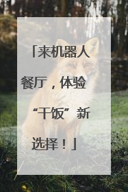 来机器人餐厅，体验“干饭”新选择！