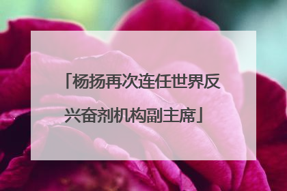 杨扬再次连任世界反兴奋剂机构副主席