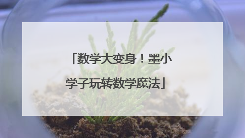 数学大变身！墨小学子玩转数学魔法