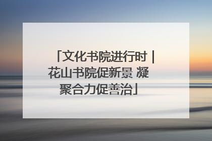 文化书院进行时｜花山书院促新景 凝聚合力促善治