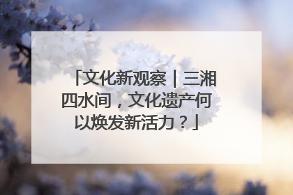 文化新观察｜三湘四水间，文化遗产何以焕发新活力？
