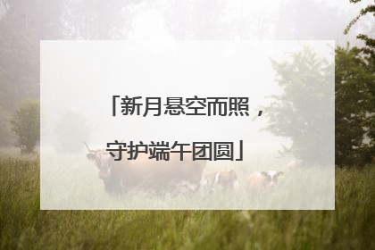 新月悬空而照，守护端午团圆