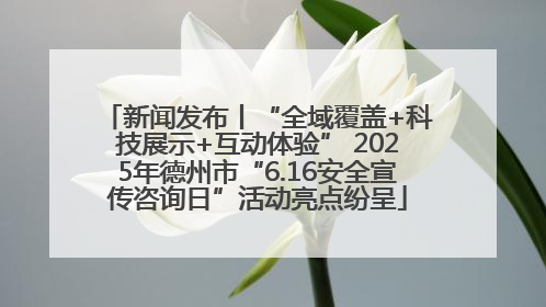 新闻发布丨“全域覆盖+科技展示+互动体验” 2025年德州市“6.16安全宣传咨询日”活动亮点纷呈