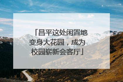 昌平这处闲置地变身大花园，成为校园崭新会客厅