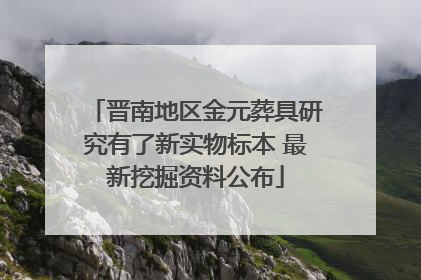晋南地区金元葬具研究有了新实物标本 最新挖掘资料公布