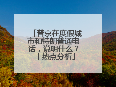 普京在度假城市和特朗普通电话，说明什么？丨热点分析
