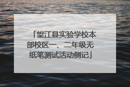 望江县实验学校本部校区一、二年级无纸笔测试活动侧记