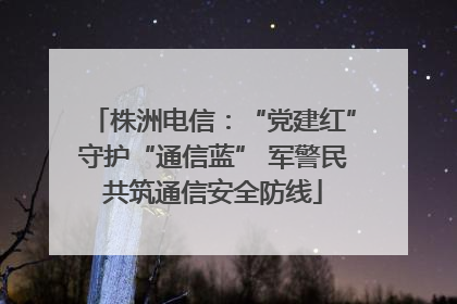 株洲电信：“党建红”守护“通信蓝” 军警民共筑通信安全防线
