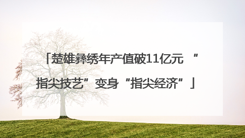 楚雄彝绣年产值破11亿元 “指尖技艺”变身“指尖经济”