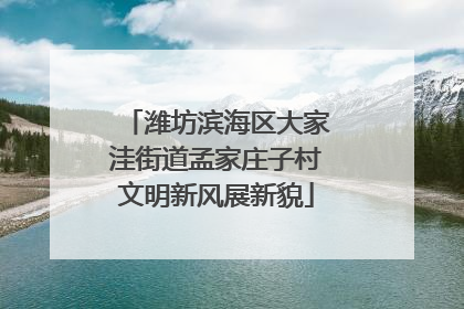 潍坊滨海区大家洼街道孟家庄子村文明新风展新貌