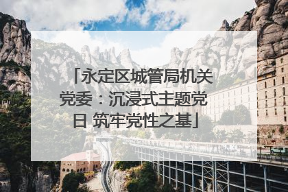 永定区城管局机关党委：沉浸式主题党日 筑牢党性之基