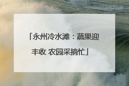 永州冷水滩：蔬果迎丰收 农园采摘忙