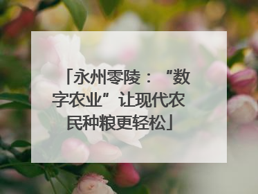 永州零陵：“数字农业”让现代农民种粮更轻松