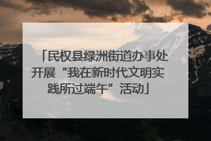 民权县绿洲街道办事处开展“我在新时代文明实践所过端午”活动