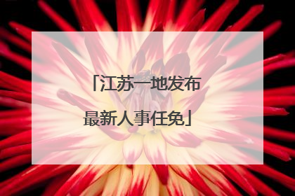 江苏一地发布最新人事任免