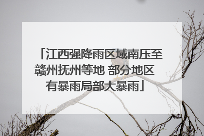 江西强降雨区域南压至赣州抚州等地 部分地区有暴雨局部大暴雨