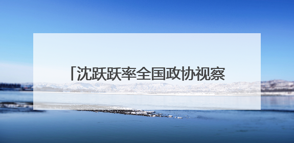 沈跃跃率全国政协视察团在吉林开展专题视察