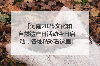 河南2025文化和自然遗产日活动今日启动，各地精彩看这里