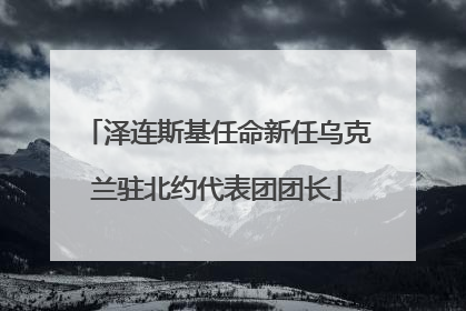 泽连斯基任命新任乌克兰驻北约代表团团长