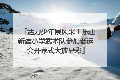 活力少年展风采！乐山新建小学武术队参加老运会开幕式大放异彩