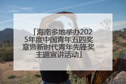 海南多地举办2025年度中国青年五四奖章暨新时代青年先锋奖主题宣讲活动