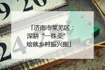 济南市莱芜区：深耕“一株桑” 绘就乡村振兴图