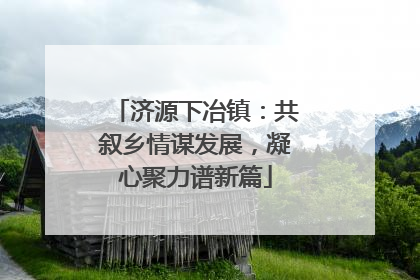 济源下冶镇：共叙乡情谋发展，凝心聚力谱新篇