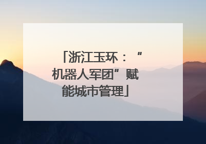 浙江玉环：“机器人军团”赋能城市管理