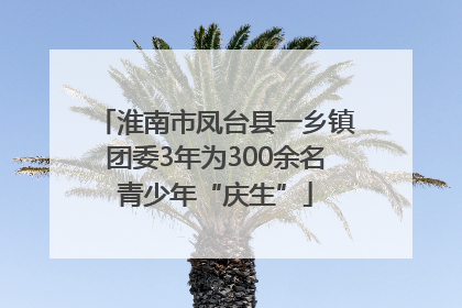淮南市凤台县一乡镇团委3年为300余名青少年“庆生”