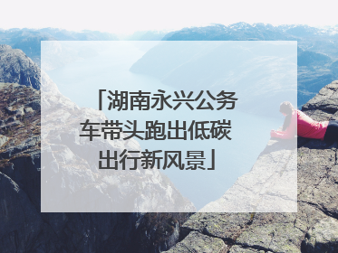 湖南永兴公务车带头跑出低碳出行新风景