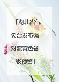 湖北省气象台发布强对流黄色省级预警