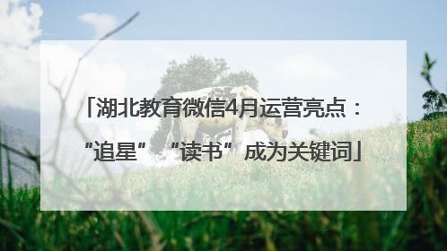 湖北教育微信4月运营亮点：“追星”“读书”成为关键词
