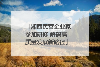 湘西民营企业家参加研修 解码高质量发展新路径
