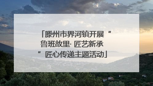 滕州市界河镇开展“鲁班故里· 匠艺新承”匠心传递主题活动