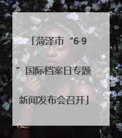 菏泽市“6·9”国际档案日专题新闻发布会召开