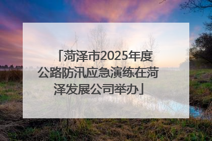 菏泽市2025年度公路防汛应急演练在菏泽发展公司举办