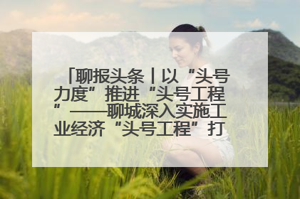 聊报头条丨以“头号力度”推进“头号工程”——聊城深入实施工业经济“头号工程”打造经济发展强引擎