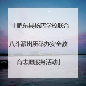 肥东县杨店学校联合八斗派出所举办安全教育志愿服务活动