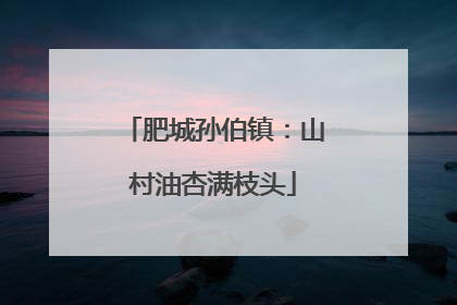 肥城孙伯镇：山村油杏满枝头