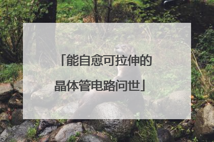 能自愈可拉伸的晶体管电路问世