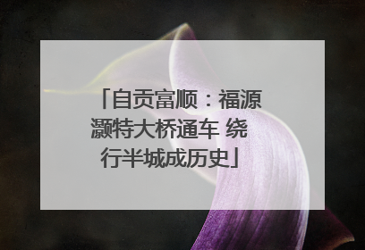 自贡富顺：福源灏特大桥通车 绕行半城成历史