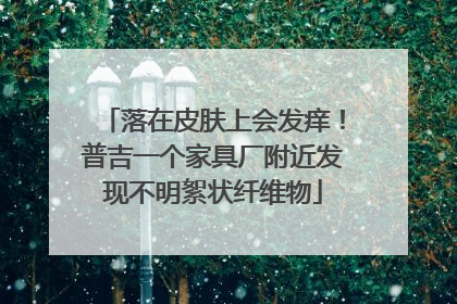 落在皮肤上会发痒！普吉一个家具厂附近发现不明絮状纤维物