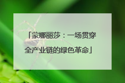 蒙娜丽莎：一场贯穿全产业链的绿色革命