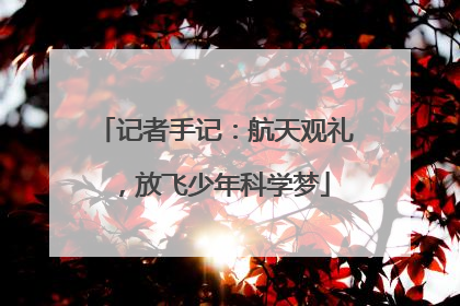 记者手记：航天观礼，放飞少年科学梦