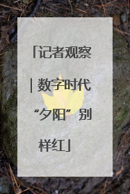 记者观察｜数字时代“夕阳”别样红