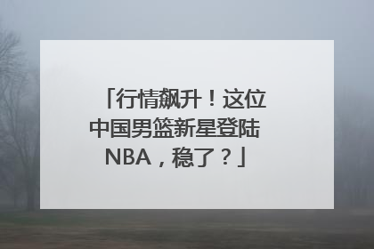 行情飙升！这位中国男篮新星登陆NBA，稳了？