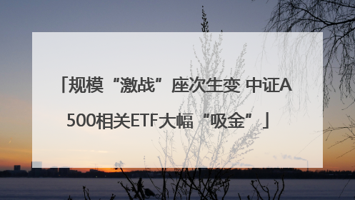 规模“激战”座次生变 中证A500相关ETF大幅“吸金”