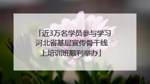 近3万名学员参与学习 河北省基层宣传骨干线上培训班顺利举办