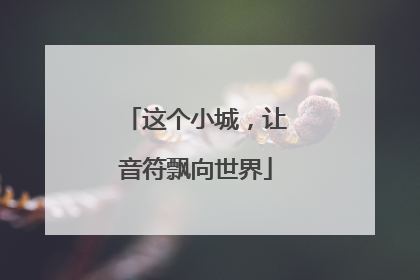 这个小城，让音符飘向世界