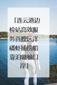 连云港边检站高效服务首艘远洋磷虾捕捞船靠泊赣榆口岸